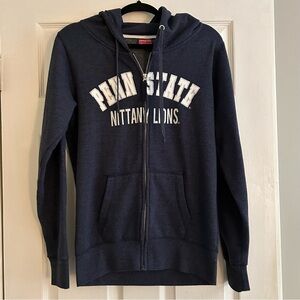Campus Heritage Penn State Navy Hoodie bedazzled Nittany Lion on back size Med